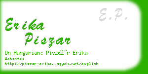 erika piszar business card